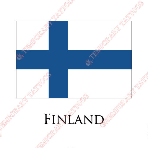 Finland flag Customize Temporary Tattoos Stickers NO.1875